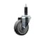 Service Caster 4'' SS Thermoplastic Rubber Wheel Swivel 1'' Expanding Stem Caster SCC-SSEX20S414-TPRB-1 - alternate 1